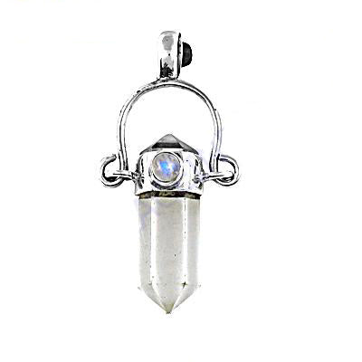 925 Silver Clear Quartz Crystal Pendant | For Women | Gift