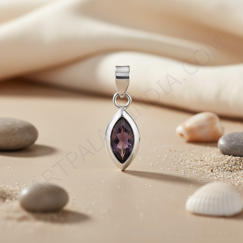 925 Silver Amethyst Pendant for Women | Gemstone Jewelry