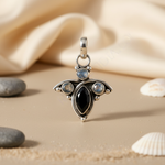 Load image into Gallery viewer, 925 Silver Onyx &amp; Moonstone Pendant for Women | Gemstone Jewelry
