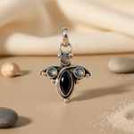 Load image into Gallery viewer, 925 Silver Onyx &amp; Moonstone Pendant for Women | Gemstone Jewelry
