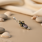 Load image into Gallery viewer, 925 Silver Citrine &amp; Amethyst Pendant for Women | Gemstone Jewelry

