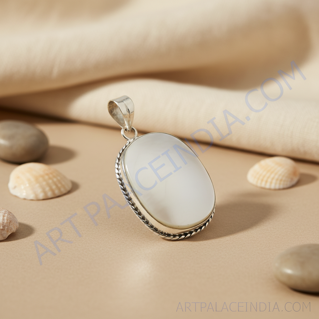 925 Silver Mother of Pearl Pendant for Women | Daily Wear Gift