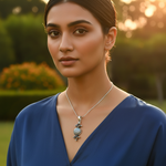 Load image into Gallery viewer, 925 Silver Moonstone &amp; Garnet Pendant | Women's Necklace Gift
