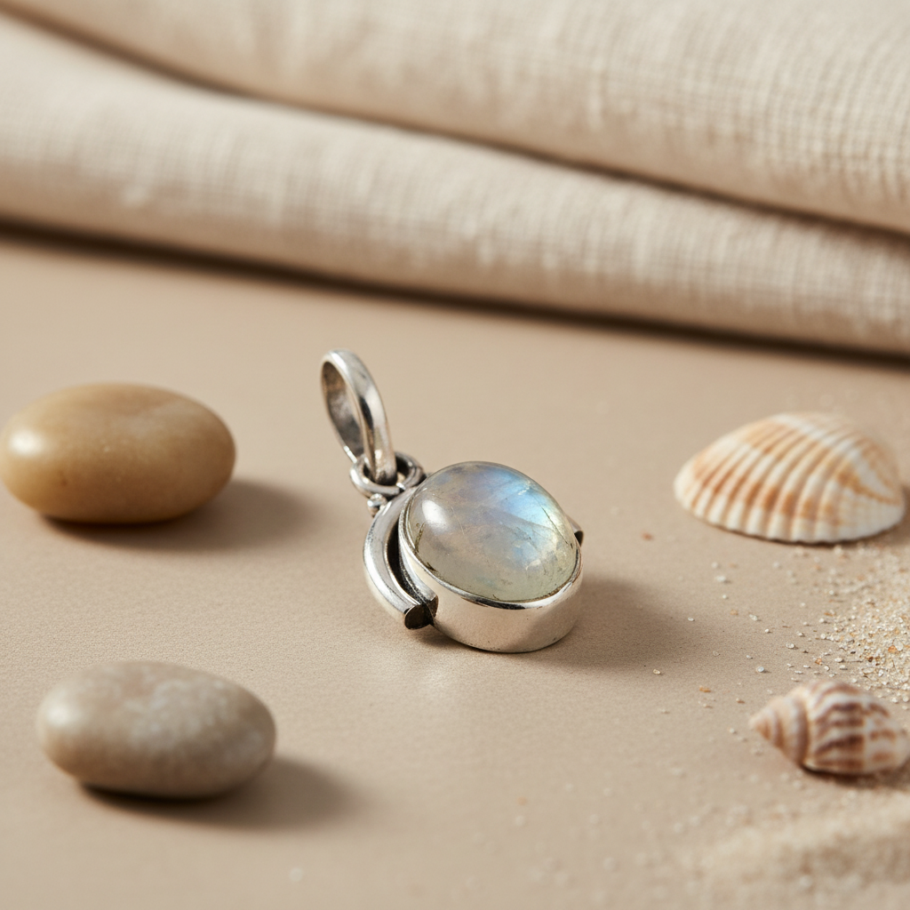 925 Silver Moonstone Pendant for Women | Gemstone Jewelry