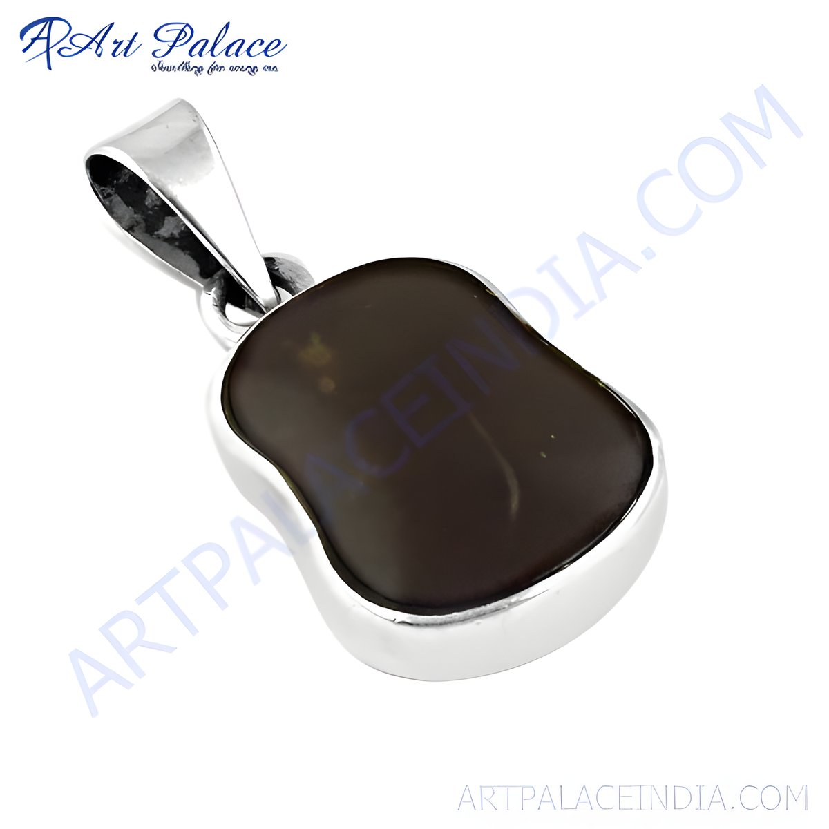 925 sterling silver black stone pendant for women, elegant jewelry