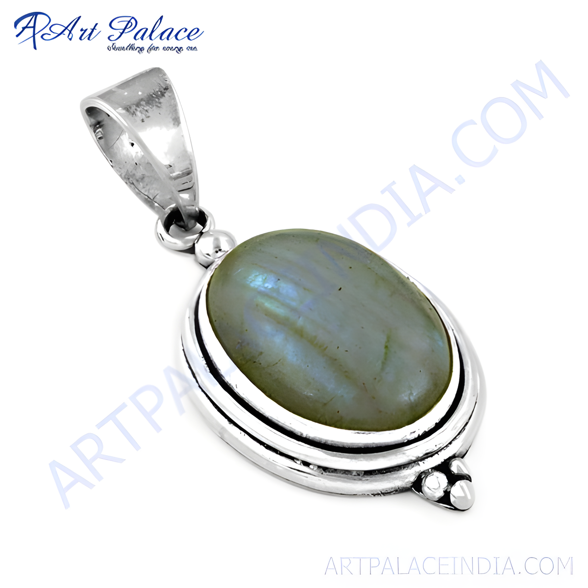 925 sterling silver oval labradorite pendant, featuring a shimmering gemstone, perfect for necklace wear