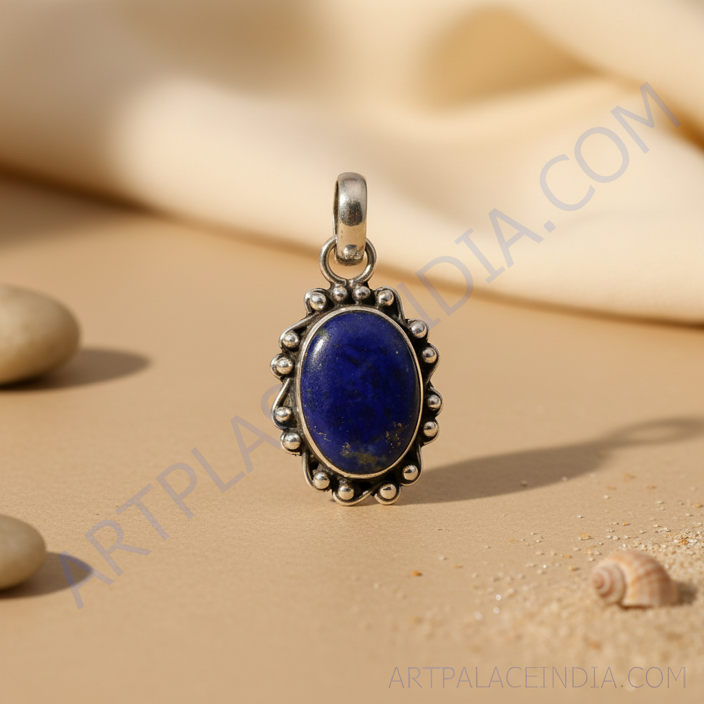 925 Silver Lapis Lazuli Pendant for Women | Gemstone Jewelry