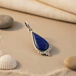 Load image into Gallery viewer, 925 Silver Lapis Lazuli Teardrop Pendant for Women | Gemstone Jewelry
