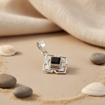 Load image into Gallery viewer, 925 Silver Black Onyx Flower Pendant for Women | Gift
