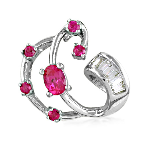 Silver Ruby Ring for Women | Gemstone Ring | Gift