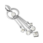 Load image into Gallery viewer, Silver Dangle Pendant with Cubic Zirconia | Women's Fashion Jewelry
