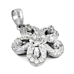 Load image into Gallery viewer, 925 Silver Flower Pendant Necklace | Diamond Pave Jewelry
