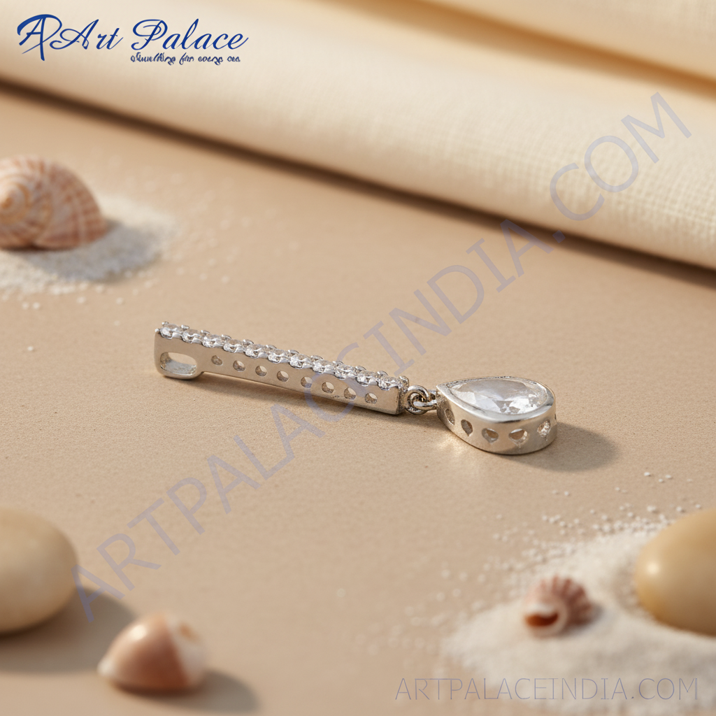925 Silver Cubic Zirconia Pendant Necklace for Women
