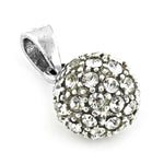 Load image into Gallery viewer, Silver Crystal Pave Round Pendant | Women's Jewelry Gift
