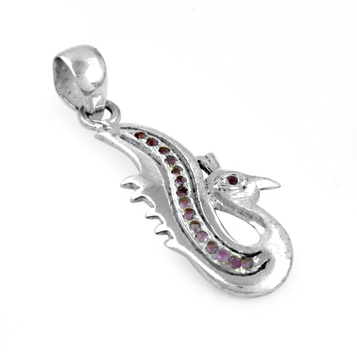 925 silver dragon pendant with gemstones | women's jewelry gift