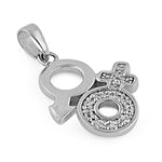 Load image into Gallery viewer, 925 Silver Intersex Symbol Pendant | Gender Identity Jewelry
