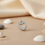 Load image into Gallery viewer, 925 Silver Heart Pendant with White Gemstones | Women's Jewelry
