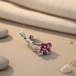 Load image into Gallery viewer, Silver Ruby Pendant for Women | Ruby Jewelry Gift
