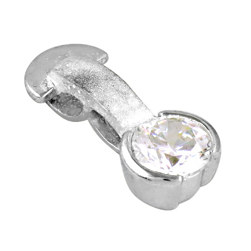 Silver cubic zirconia pendant for women | modern jewelry