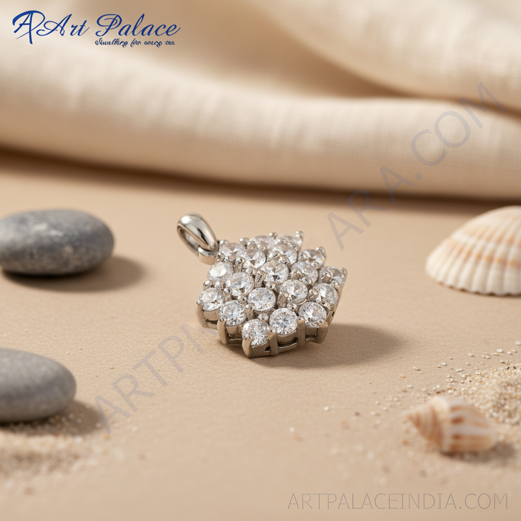925 Silver Cubic Zirconia Pendant | Women's Gift Jewelry