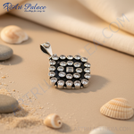 Load image into Gallery viewer, 925 Silver Cubic Zirconia Pendant | Square Jewelry for Women
