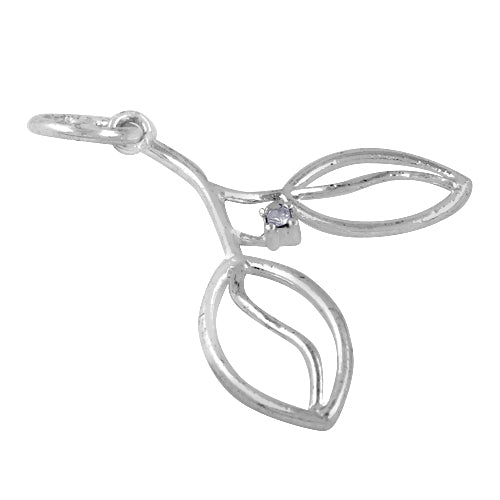 925 silver leaf pendant for women | modern silver jewelry