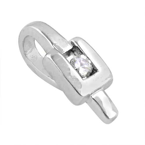 925 Silver Cubic Zirconia Clasp Pendant for Women | Fine Jewelry