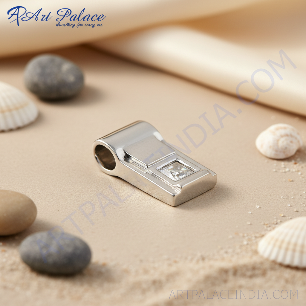925 Silver Square Stone Pendant for Women | Modern Jewelry