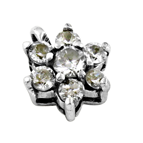 925 Silver Cubic Zirconia Flower Pendant | Women's Jewelry Gift
