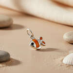 Load image into Gallery viewer, 925 Silver Clownfish Charm Pendant | Enamel Jewelry for Women
