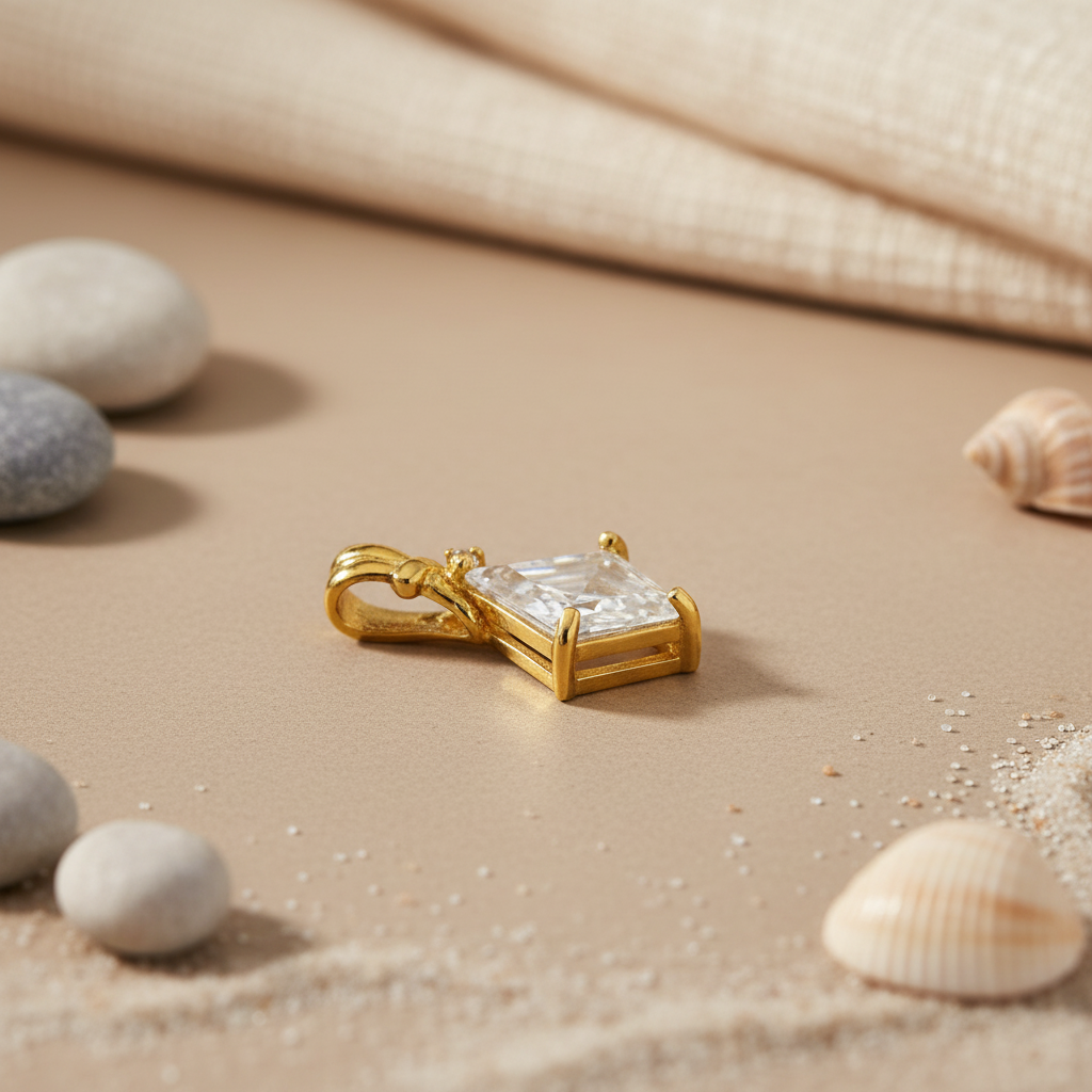 gold plating Diamond Cut Pendant | For Women | Daily Wear Jewelry