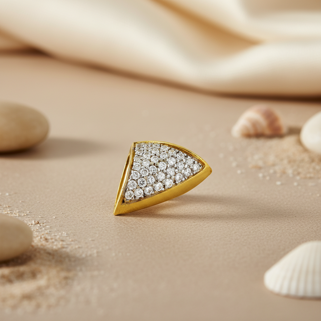 gold plating Diamond Triangle Pendant Jewelry for Women | Gift