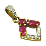 Load image into Gallery viewer, gold plating Ruby &amp; Diamond Pendant | Fine Jewelry for Women
