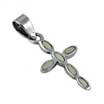 Load image into Gallery viewer, 925 Silver Mother of Pearl Cross Pendant | Religious Jewelry
