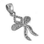 Load image into Gallery viewer, 925 Silver Bow Pendant with Cubic Zirconia | Women's Jewelry Gift
