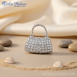 Load image into Gallery viewer, Silver Padlock Charm Pendant | Cubic Zirconia | For Women
