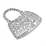Load image into Gallery viewer, Silver Padlock Charm Pendant | Cubic Zirconia | For Women
