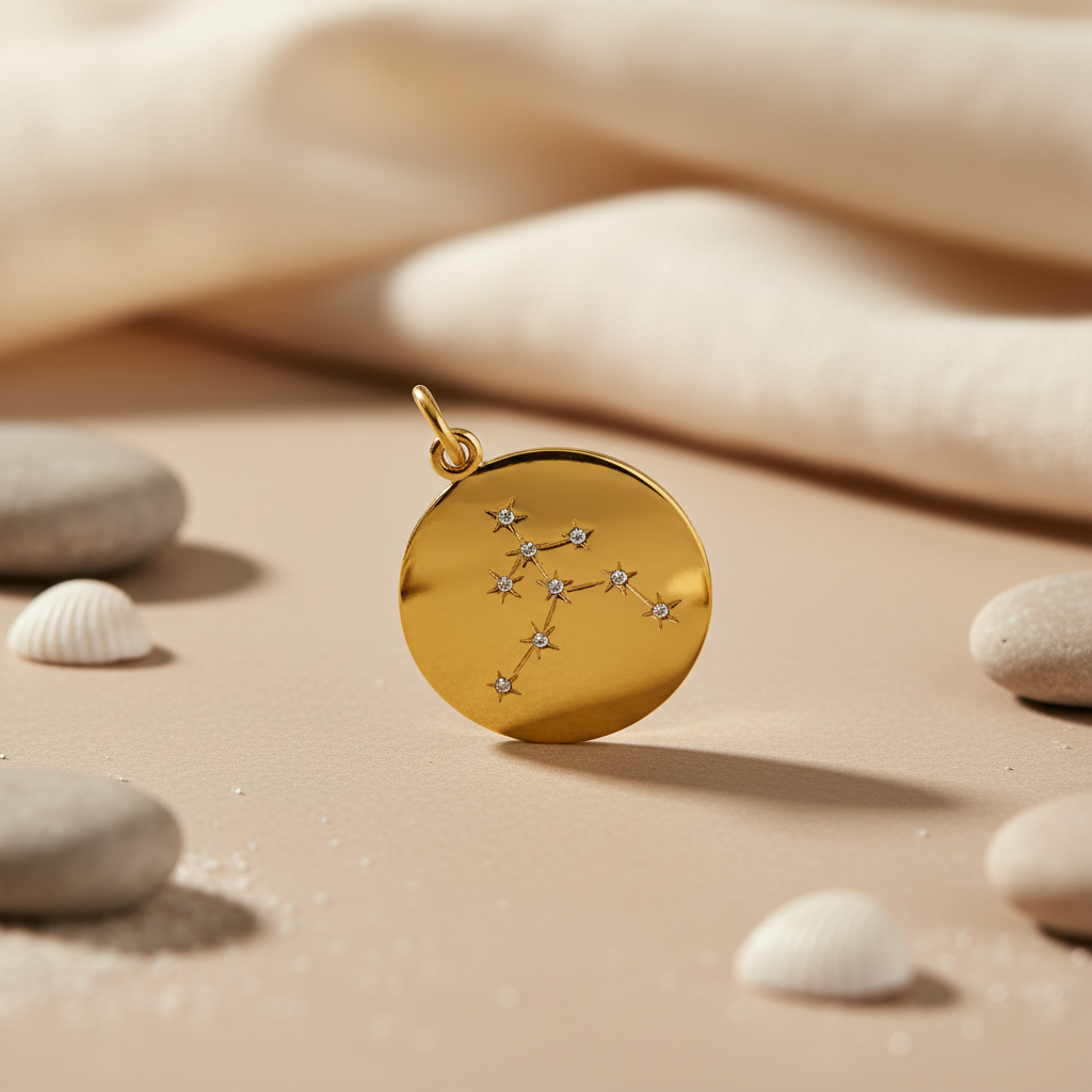 gold plating Starburst Pendant for Women | Zodiac Jewelry Gift