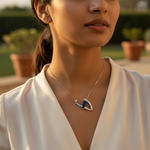 Load image into Gallery viewer, 925 Silver Sapphire &amp; Diamond Pendant for Women | Gift Jewelry
