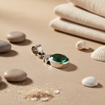 Load image into Gallery viewer, 925 Silver Green Gemstone Pendant for Women | Gift Jewelry
