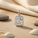 Load image into Gallery viewer, 925 Silver Om Pendant for Women | Diamond Accent | Religious Jewelry
