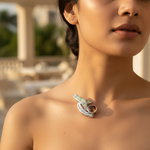 Load image into Gallery viewer, Silver Opal &amp; Citrine Pendant for Women | Gemstone Jewelry
