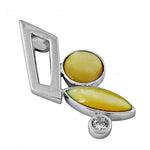 Load image into Gallery viewer, Silver Pendant with Yellow Gemstones | Unique Jewelry for Women

