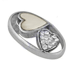 Load image into Gallery viewer, Silver Heart Ring with Crystal Accents for Women | Fashion Jewelry
