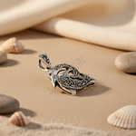 Load image into Gallery viewer, 925 Silver Mask Pendant with Marcasite Stones | Women's Jewelry
