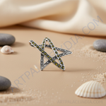 Load image into Gallery viewer, 925 Silver Star Pendant with Green Gemstones | Women's Jewelry
