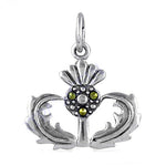 Load image into Gallery viewer, 925 Sterling Silver Thistle Pendant | Scottish Jewelry
