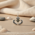 Load image into Gallery viewer, 925 Sterling Silver Thistle Pendant | Scottish Jewelry
