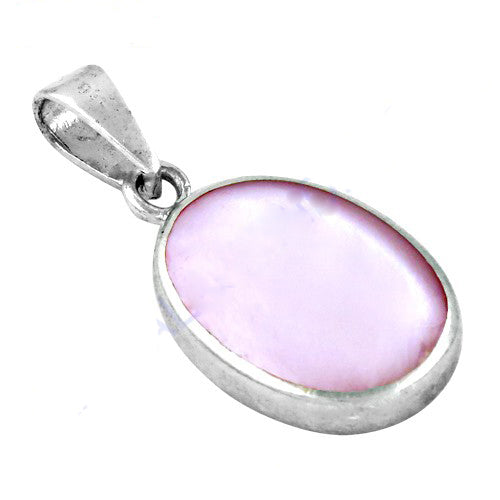 925 Silver Pink Mother of Pearl Pendant for Women