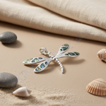 Load image into Gallery viewer, 925 Silver Dragonfly Pendant Necklace | Mother of Pearl | Gift

